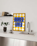 Burger Lover Typografie Poster – Burger Lover