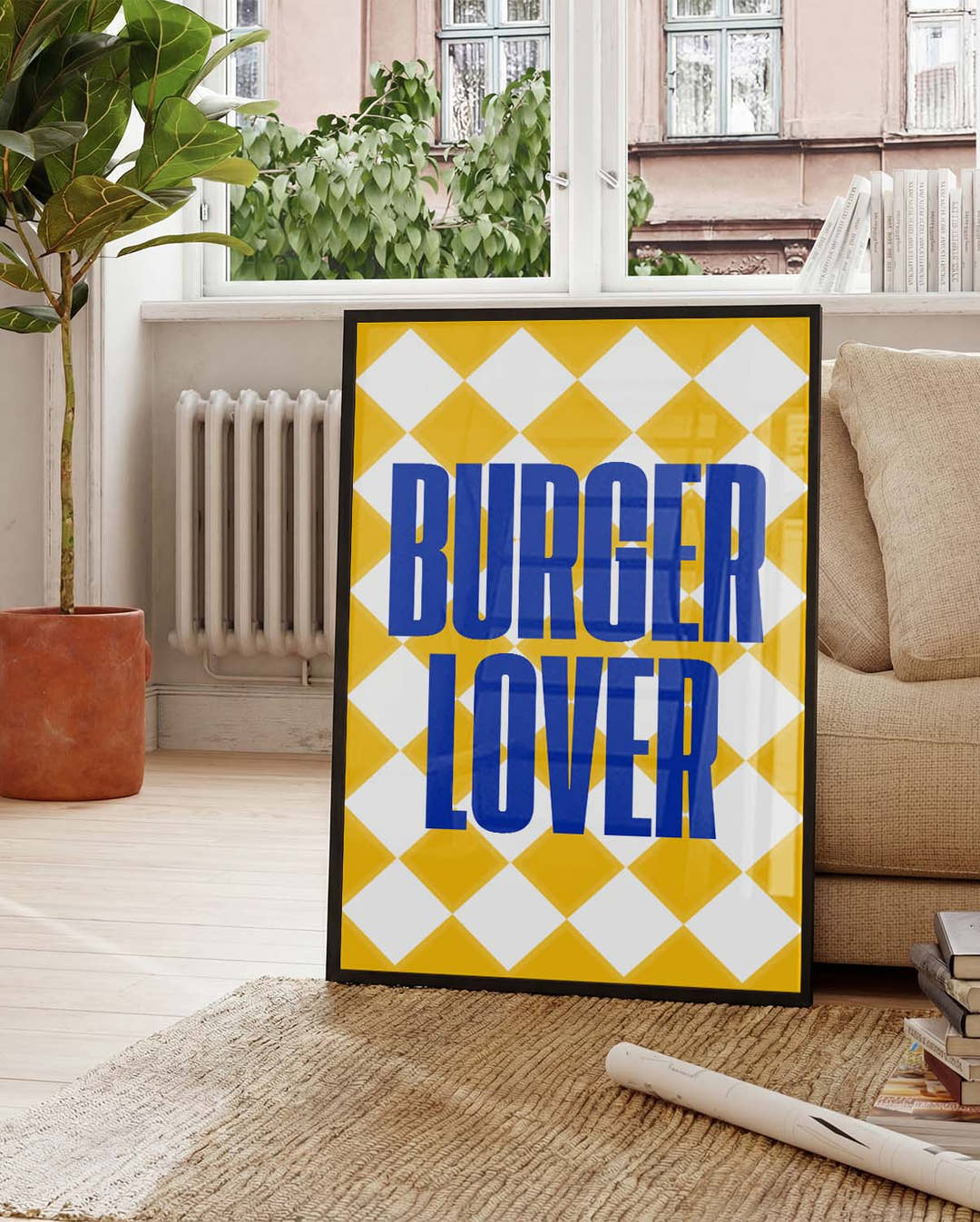 Burger Lover Typografie Poster – Burger Lover