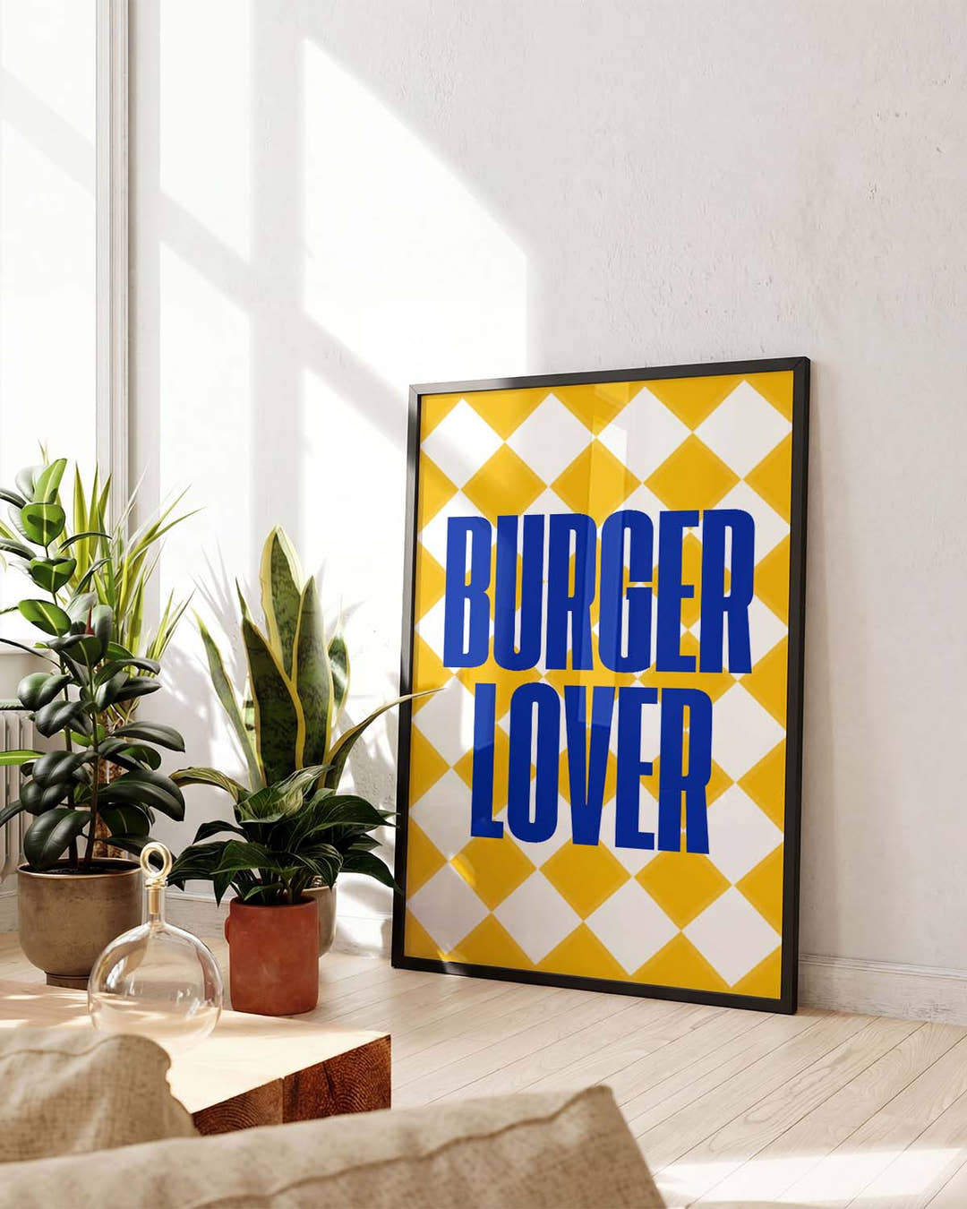 Burger Lover Typografie Poster – Burger Lover