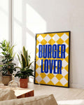 Burger Lover Typografie Poster – Burger Lover