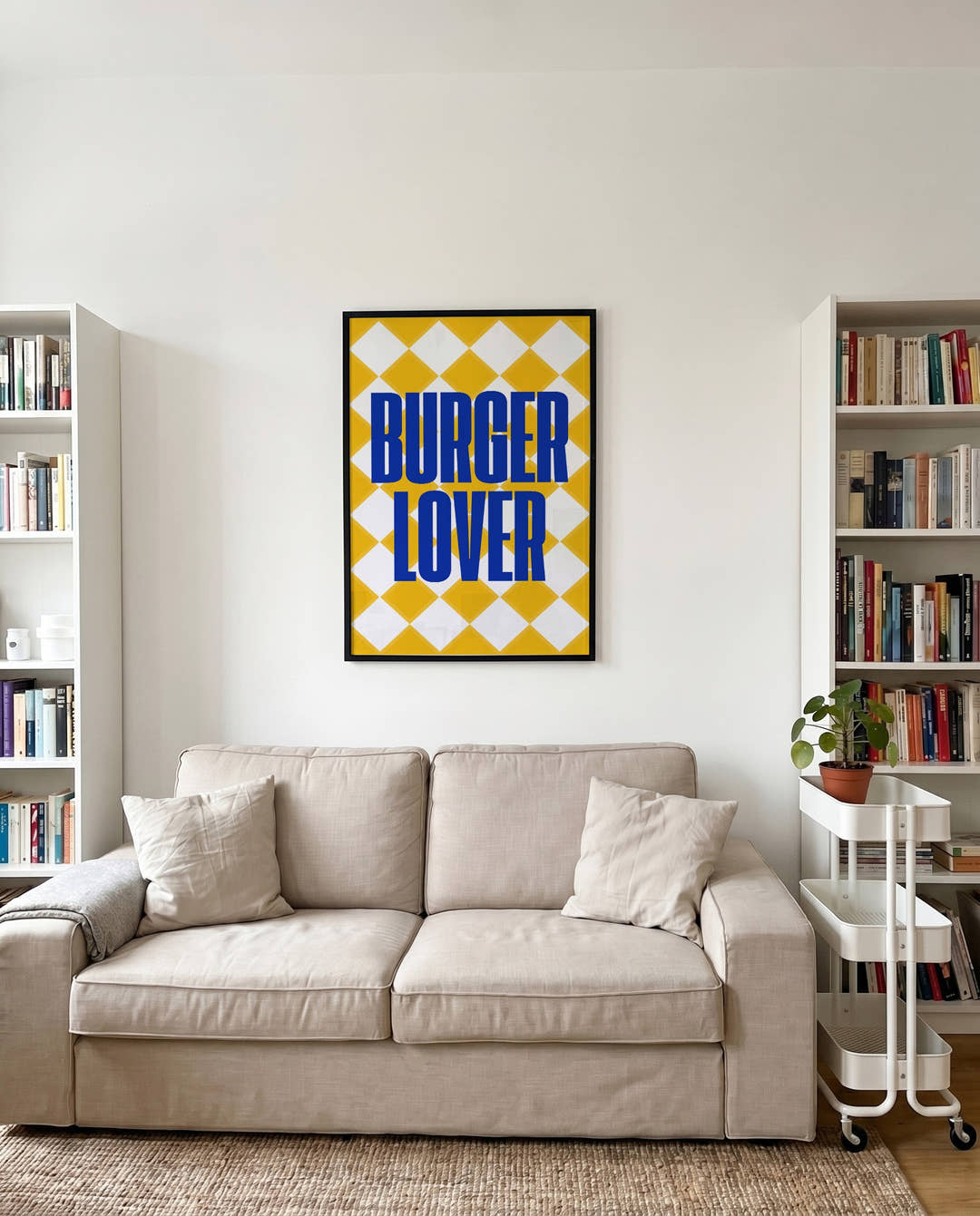 Burger Lover Typografie Poster – Burger Lover