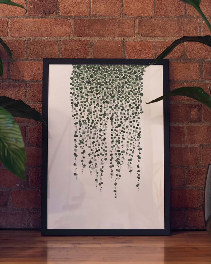 Grünes Minimal Poster – Cascading Green Minimal