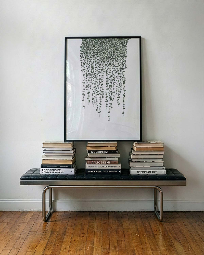 Grünes Minimal Poster – Cascading Green Minimal