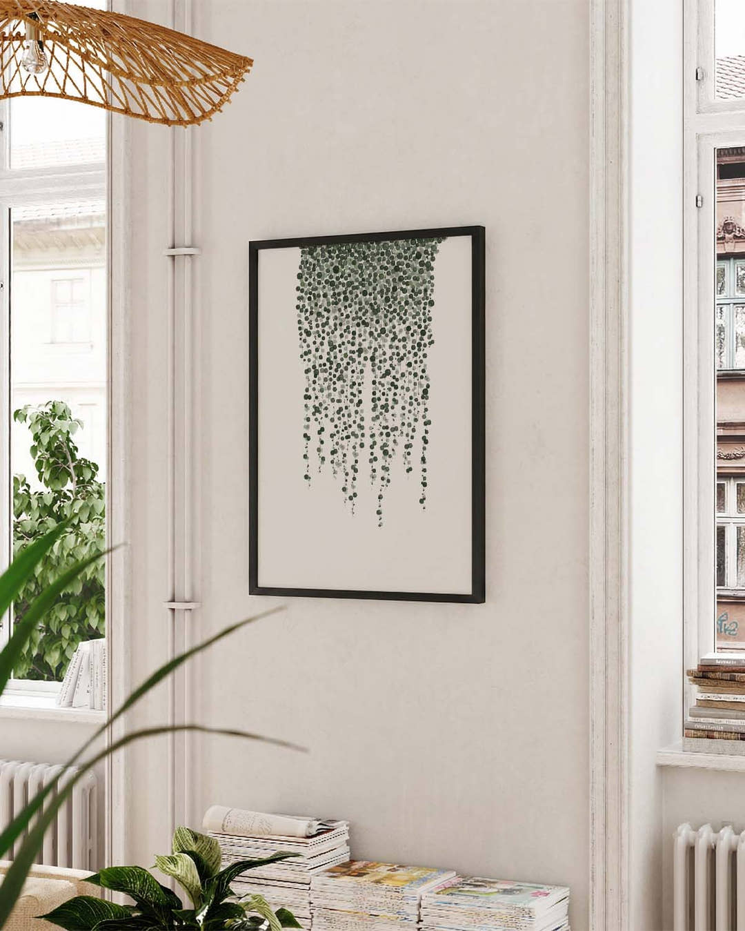 Grünes Minimal Poster – Cascading Green Minimal