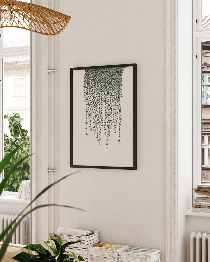 Grünes Minimal Poster – Cascading Green Minimal