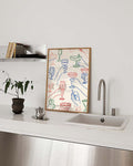 Modernes Cocktail Muster Poster – Cocktail Pattern