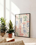 Modernes Cocktail Muster Poster – Cocktail Pattern