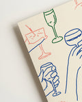 Modernes Cocktail Muster Poster – Cocktail Pattern