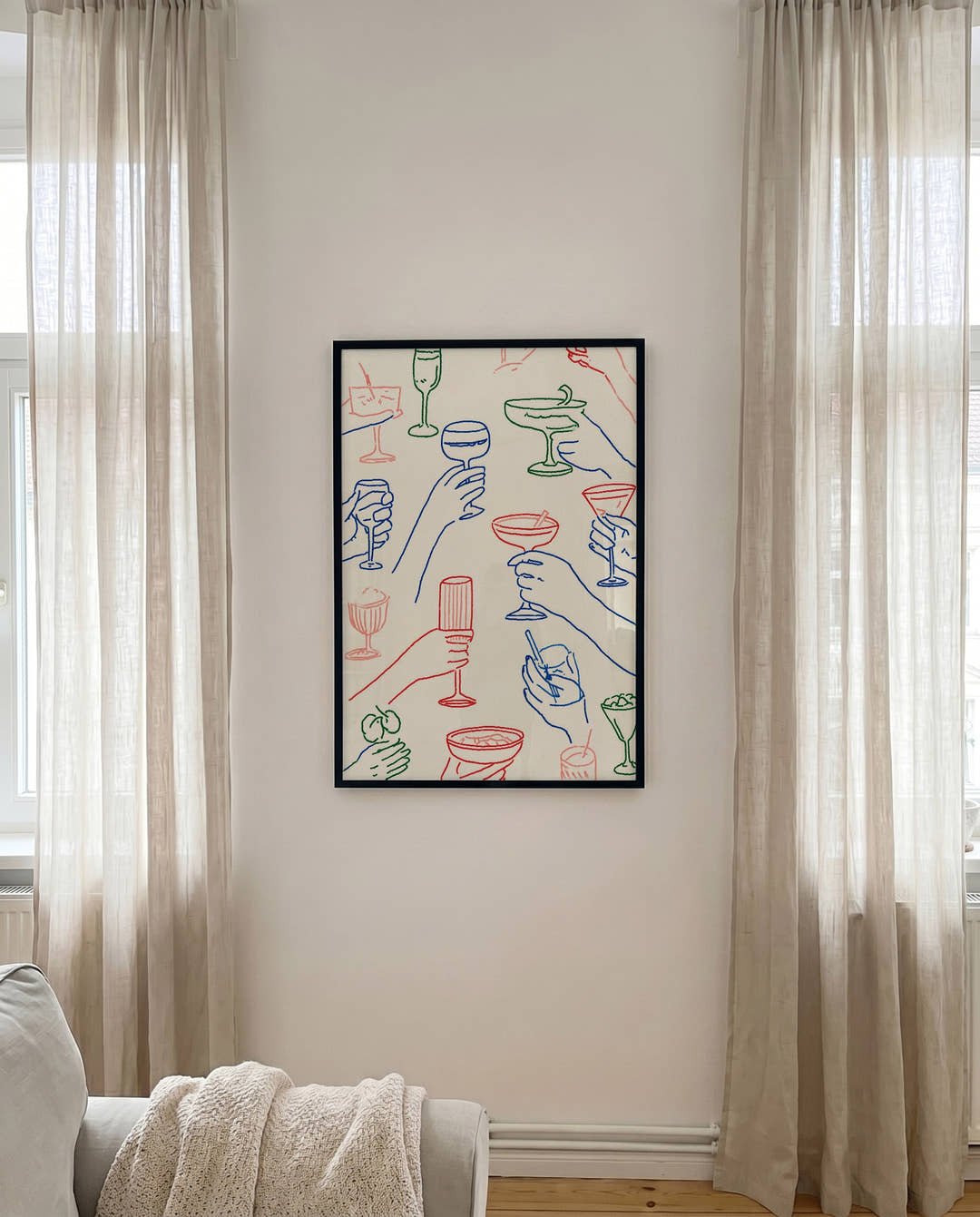 Modernes Cocktail Muster Poster – Cocktail Pattern