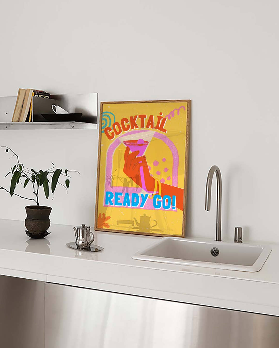 Retro Cocktail Poster Ready Go – Cocktail Ready Go