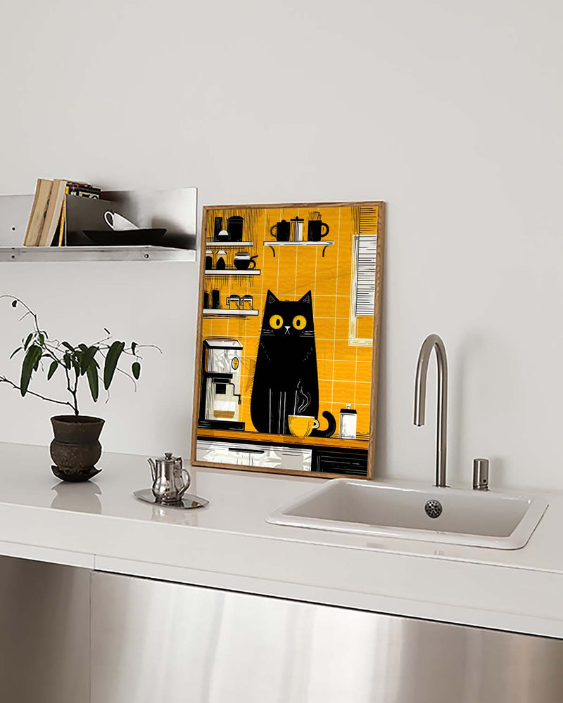 Coffee Cat Küchenposter – Coffee Cat