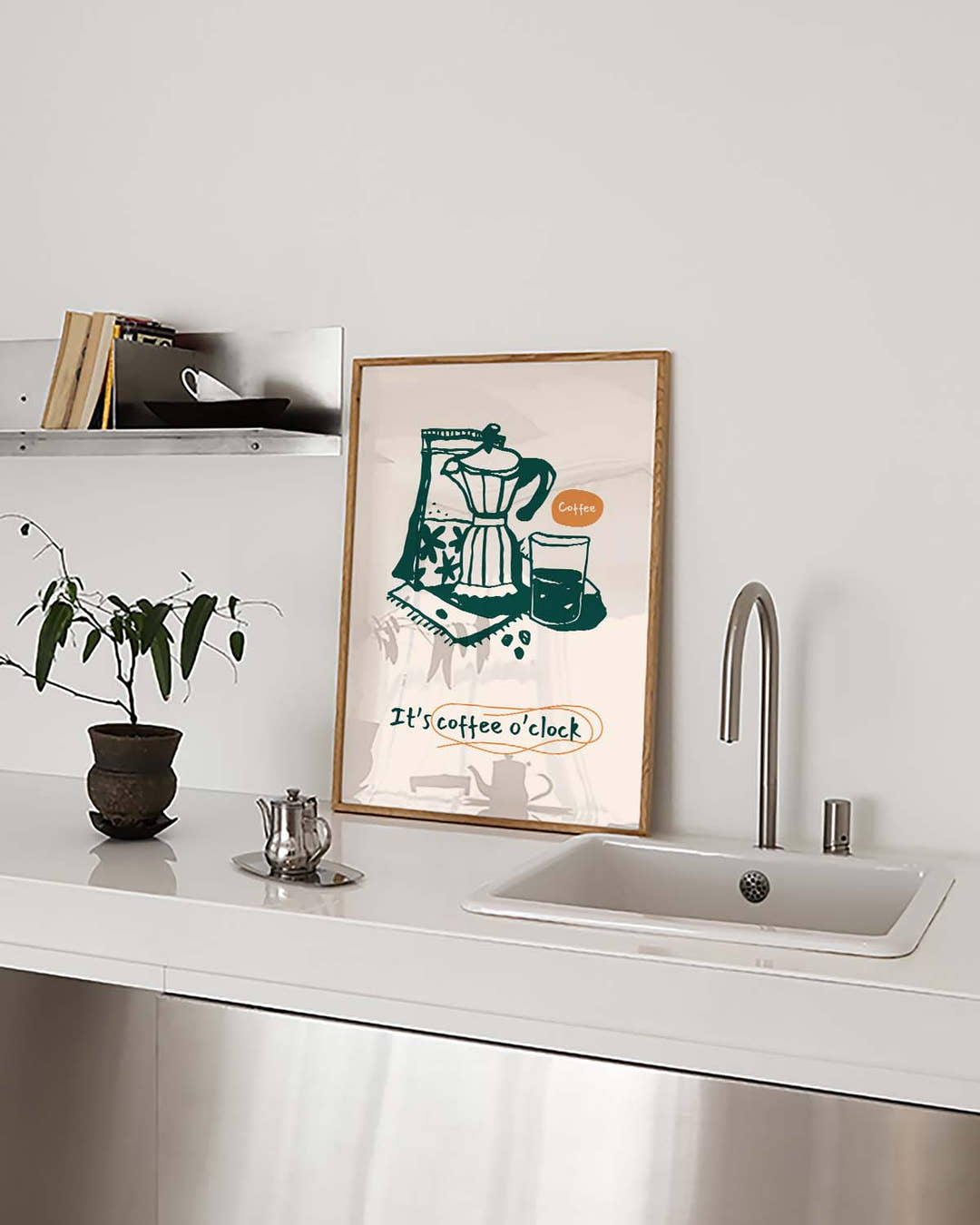 Coffee O’Clock Typografie Poster – Coffee OClock