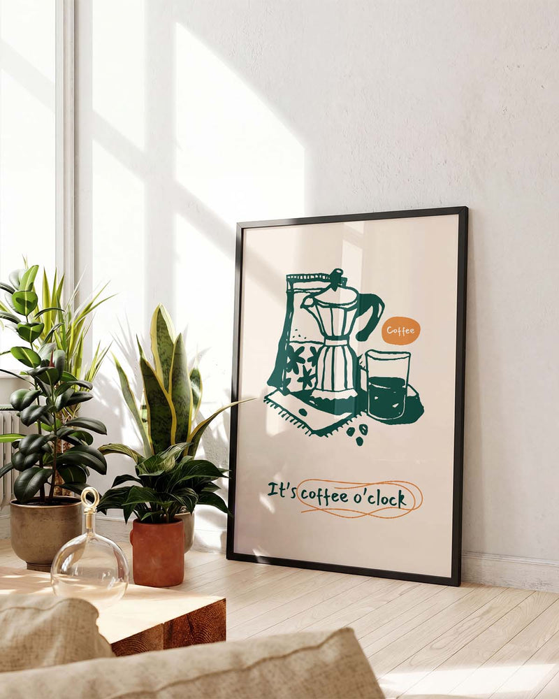 Coffee O’Clock Typografie Poster – Coffee OClock