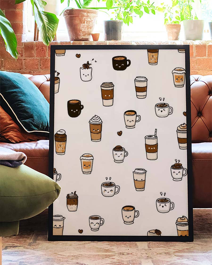 Coffee Pattern Küchenposter – Coffee Pattern