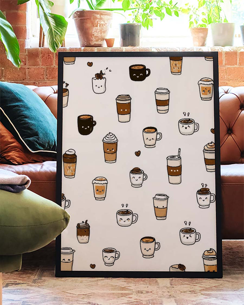 Coffee Pattern Küchenposter – Coffee Pattern