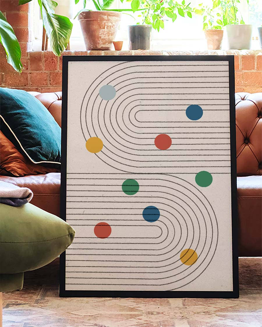 Color Dots Wave Poster – Color Dots Wave Pattern