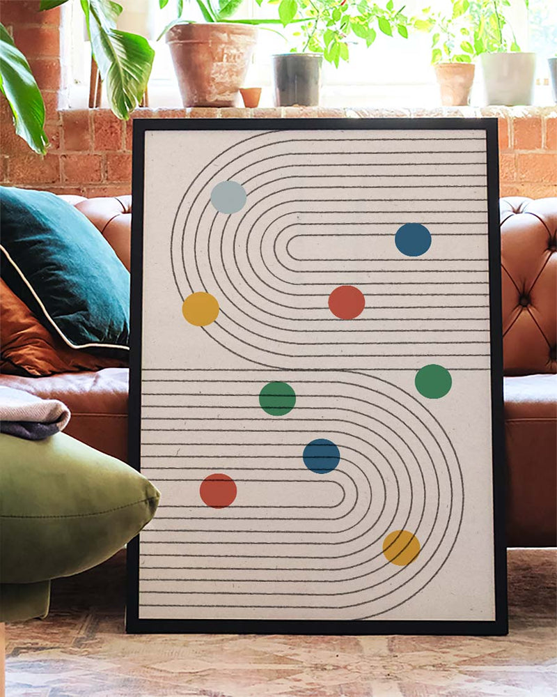 Color Dots Wave Poster – Color Dots Wave Pattern