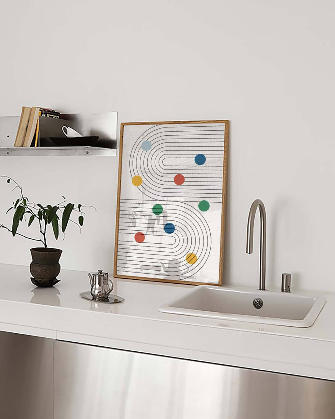 Color Dots Wave Poster – Color Dots Wave Pattern