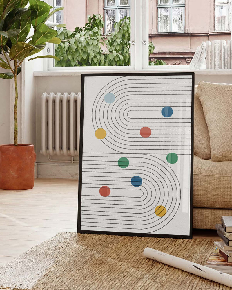 Color Dots Wave Poster – Color Dots Wave Pattern