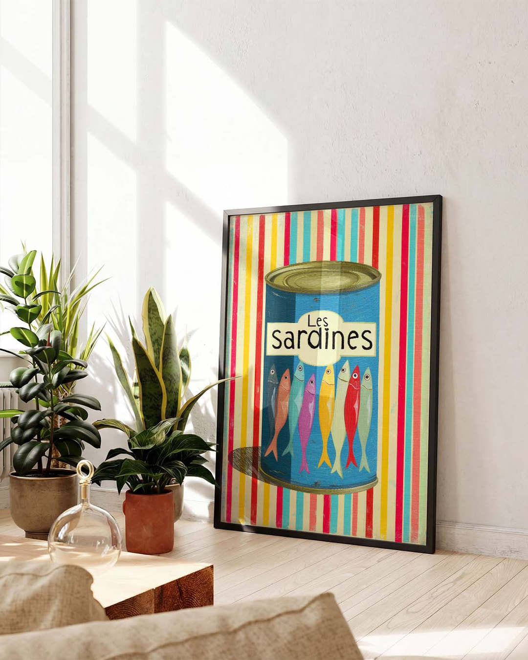 Sardines Retro Food Poster – Colorful Sardines Can