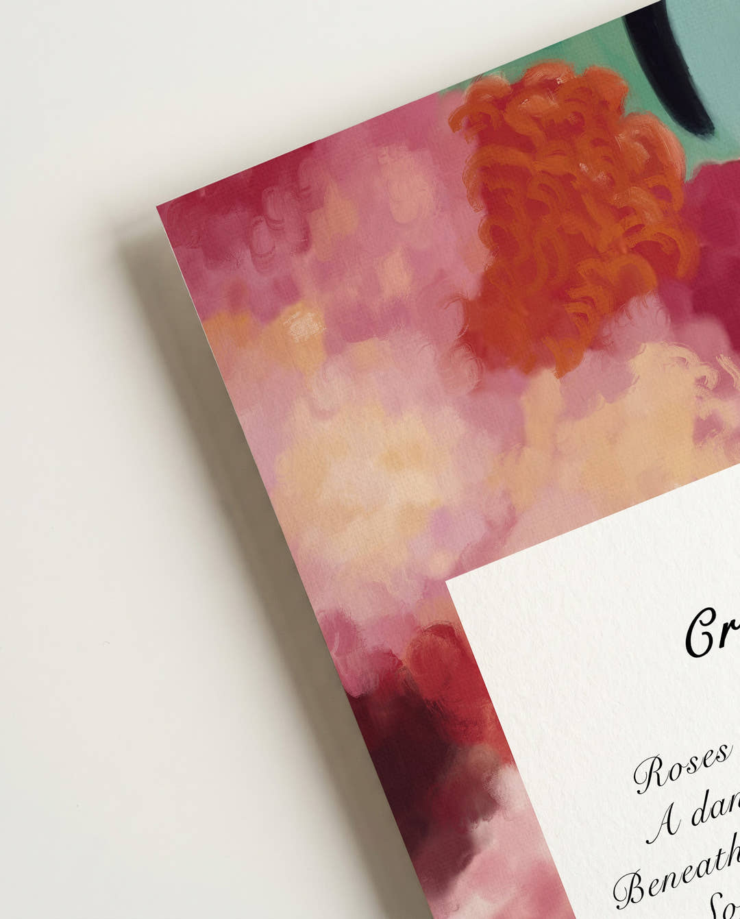Crimson Quiet | Floral Art Poster