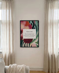 Crimson Quiet | Floral Art Poster