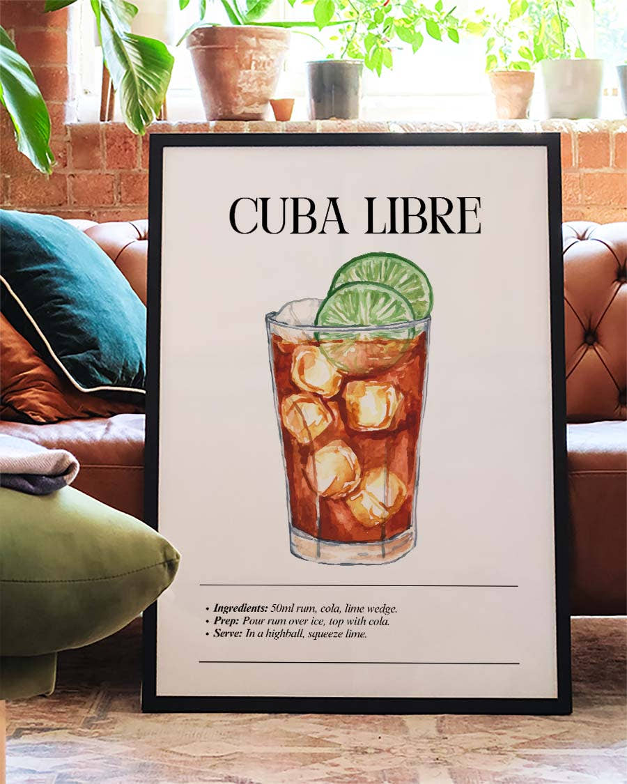 Cuba Libre Cocktail Poster – Cuba Libre