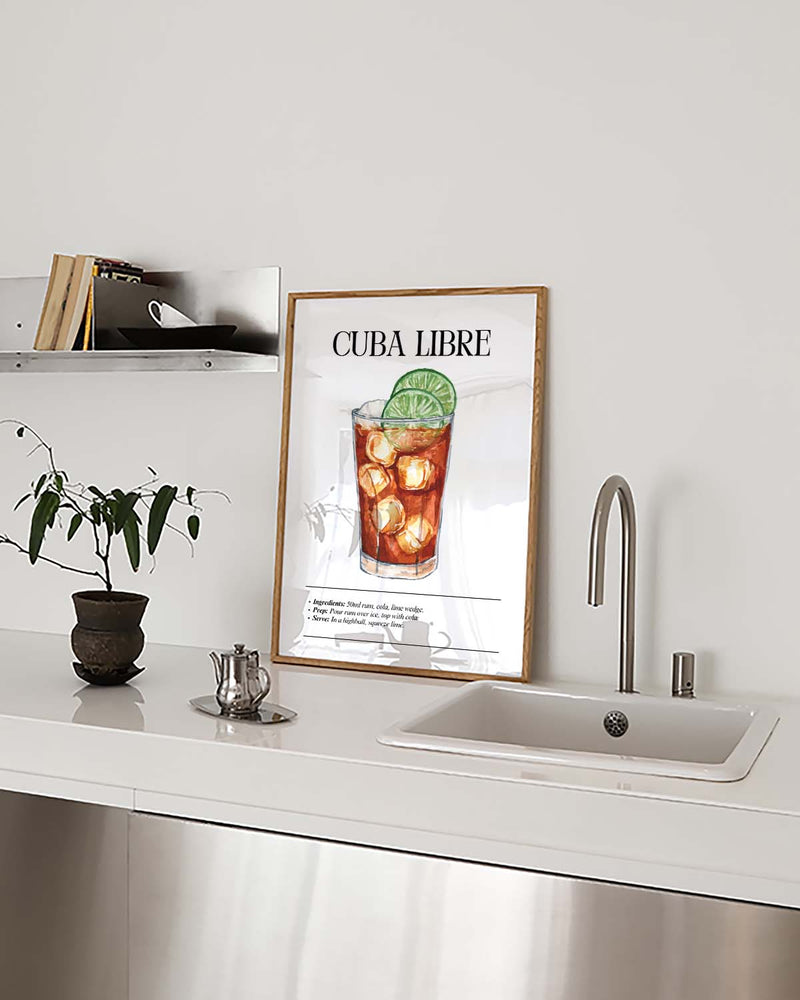 Cuba Libre Cocktail Poster – Cuba Libre
