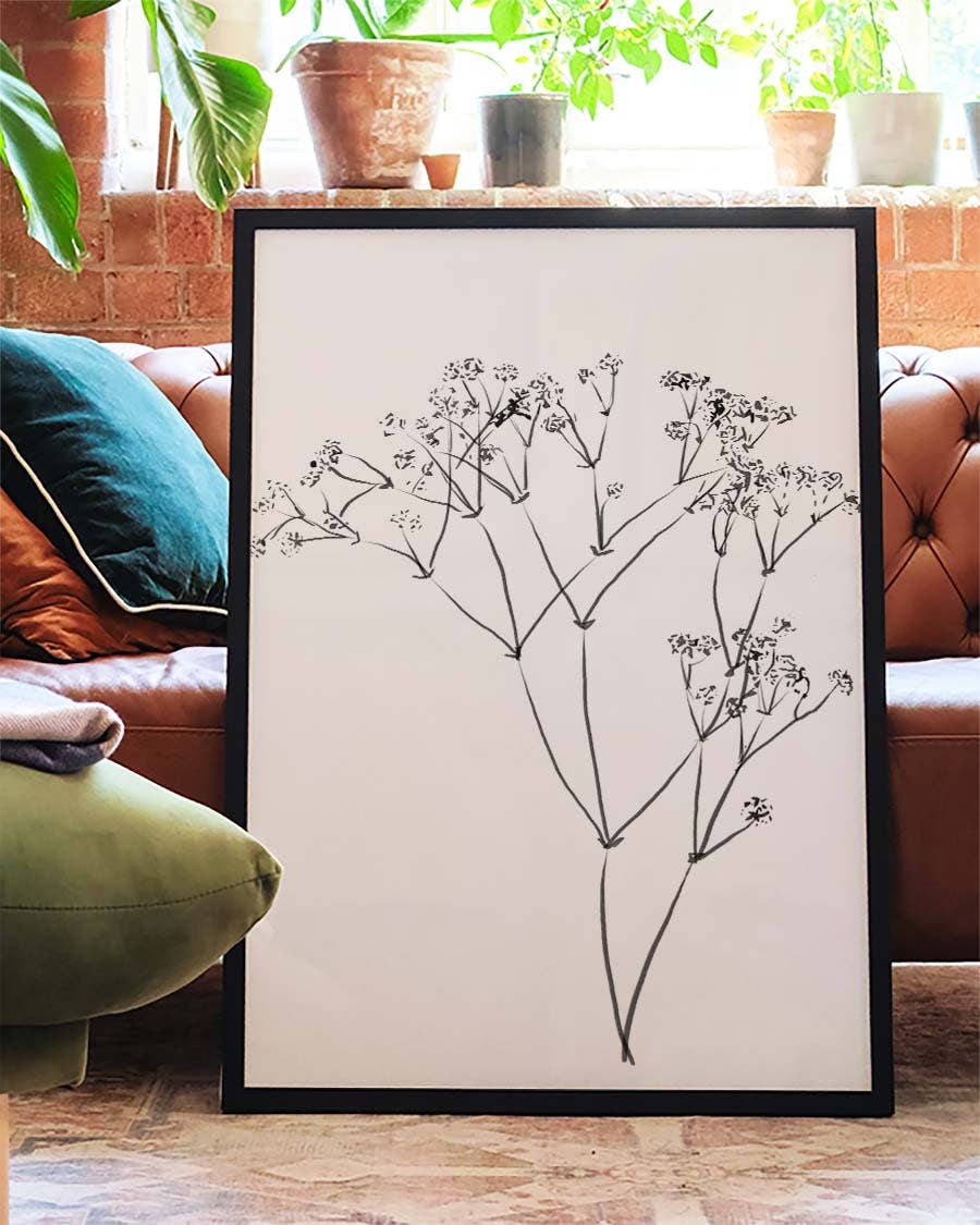 Zarte Botanische Linien Poster – Delicate Botanic Line