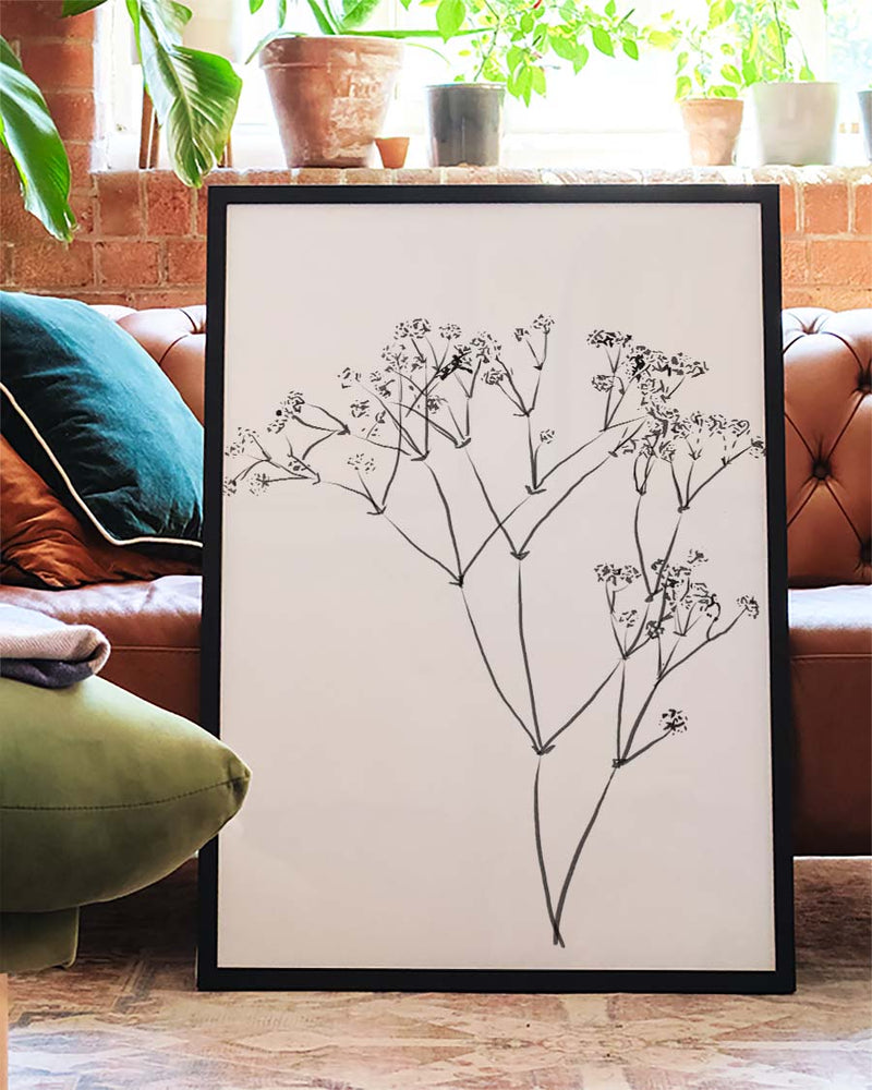 Zarte Botanische Linien Poster – Delicate Botanic Line