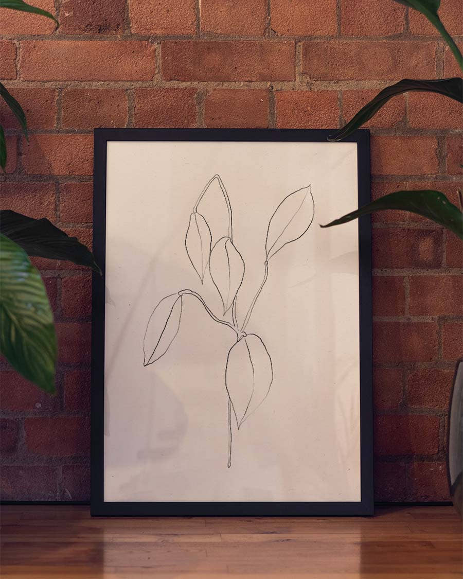 Zartes Botanik Poster – Delicate Botanic Sketch