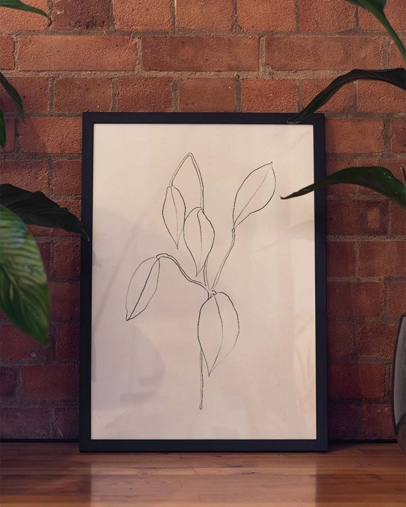 Zartes Botanik Poster – Delicate Botanic Sketch