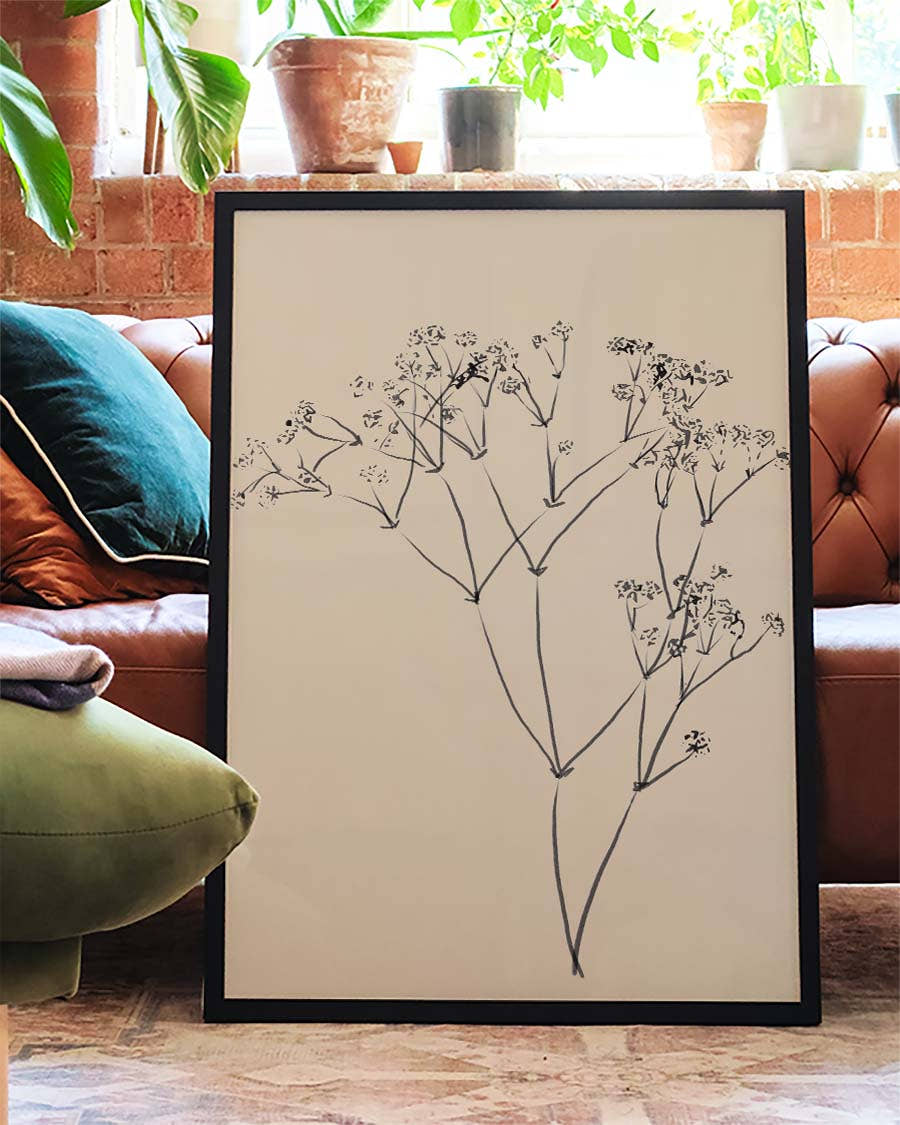 Zartes Botanisches Skizzen Poster – Delicate Botanic Sketch