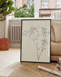 Zartes Botanisches Skizzen Poster – Delicate Botanic Sketch