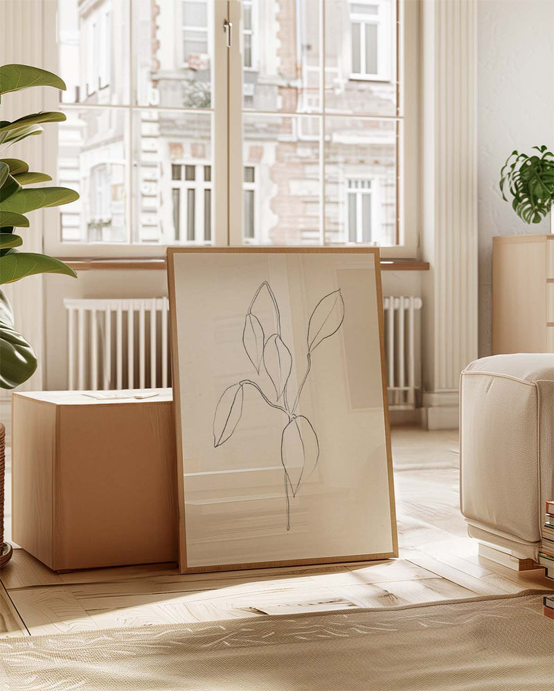 Zartes Botanik Poster – Delicate Botanic Sketch