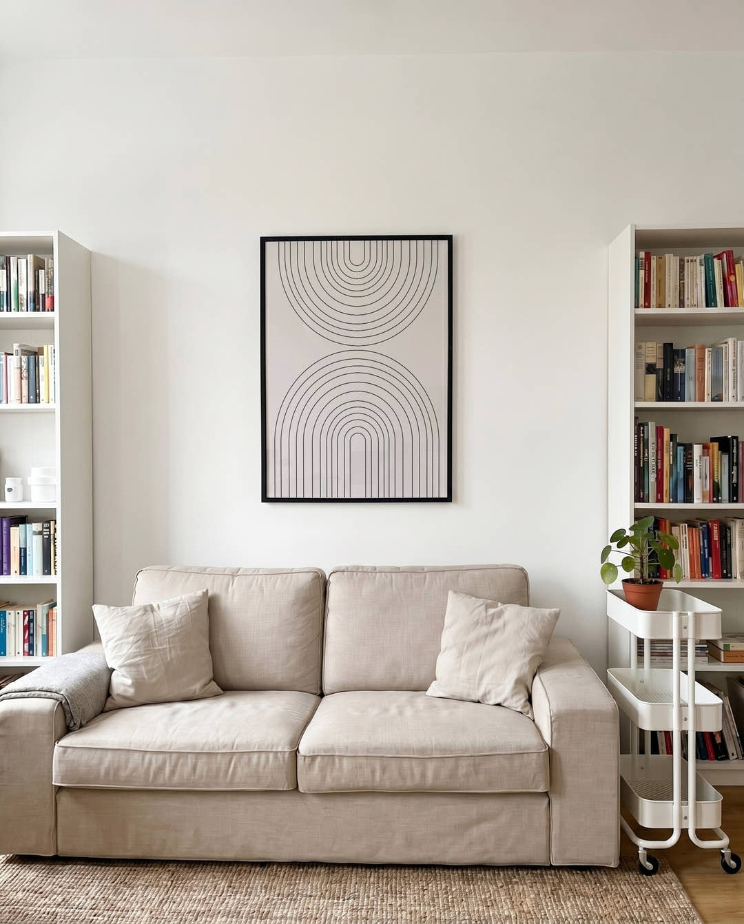 Minimalistisches Bogen Poster – Double Arch Rhythm