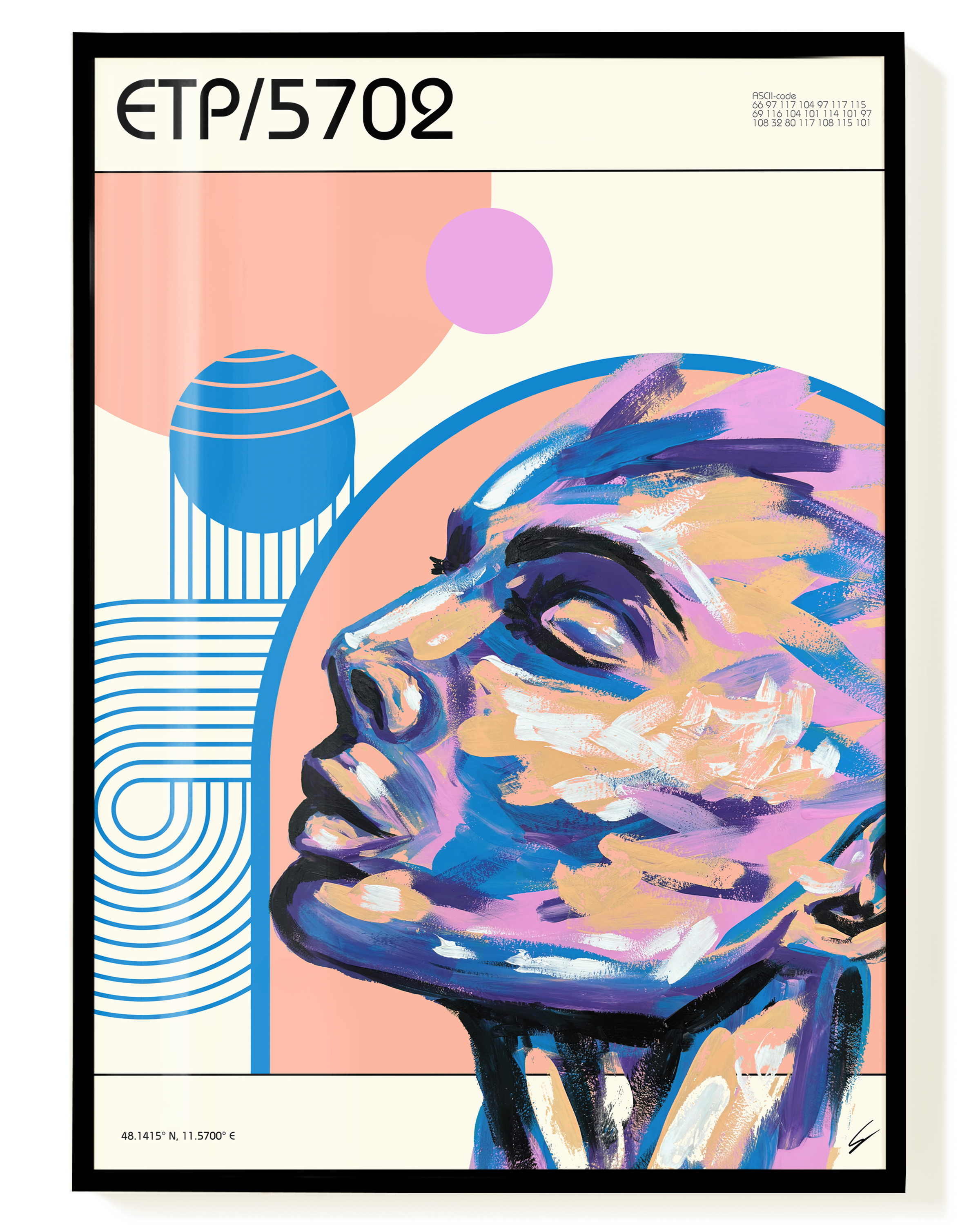 ETP/5702 Poster – Handmade Modern Portrait Art | Wallera®