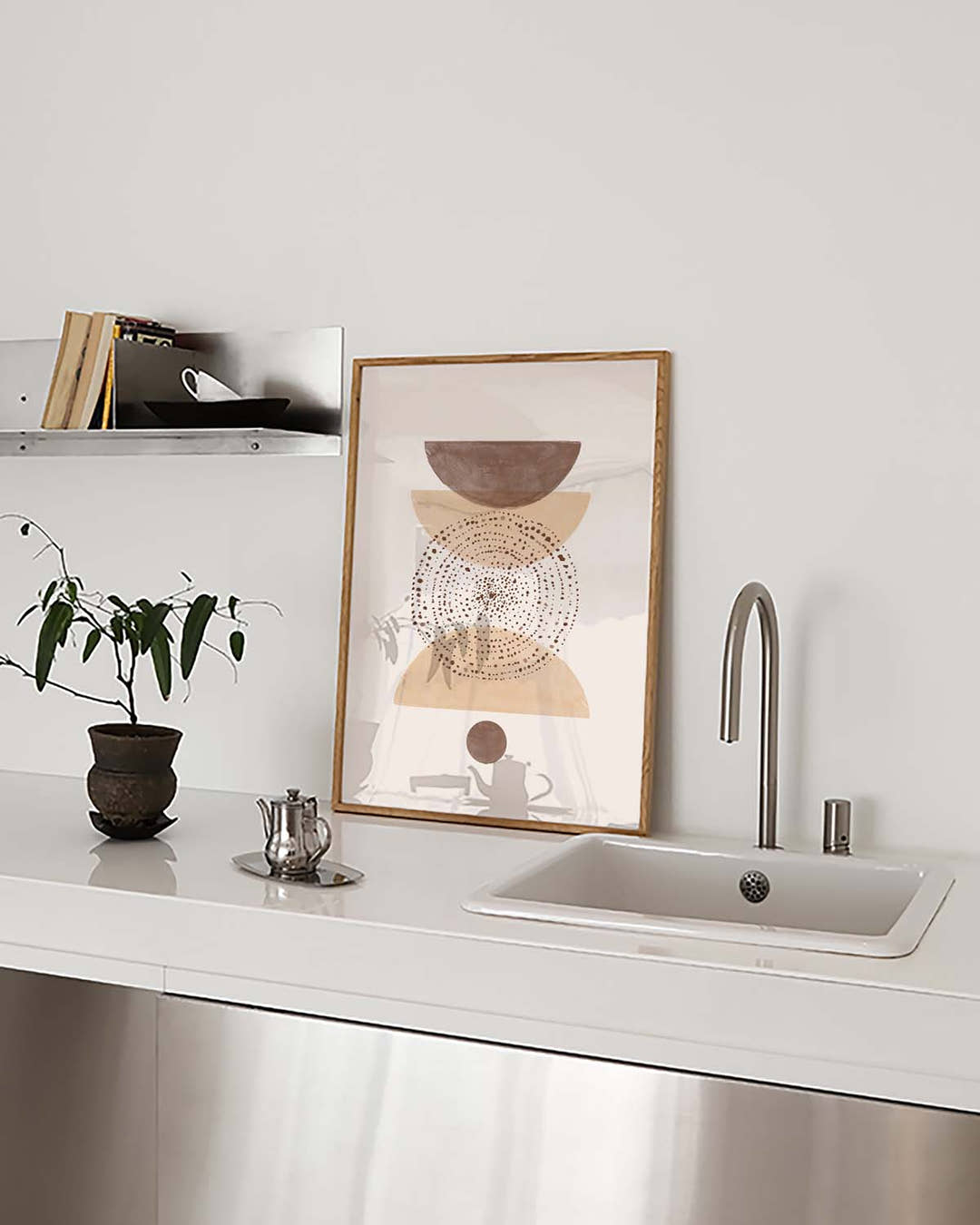 Erdige Geometrische Balance Poster – Earthy Geometric Stack