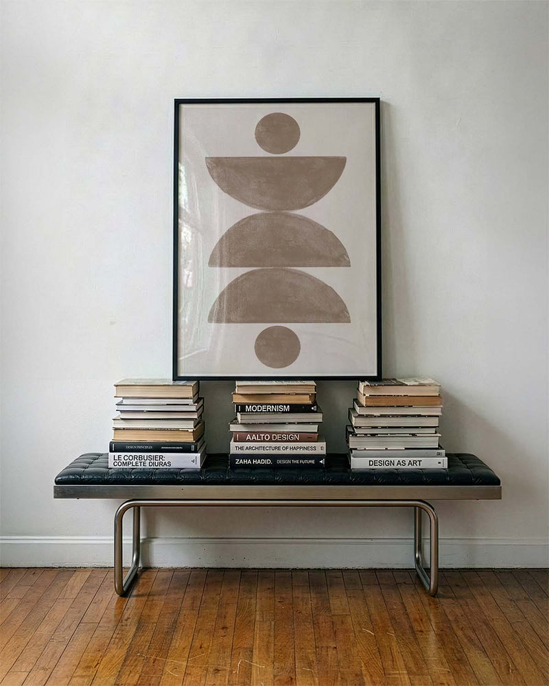 Geometrisches Erdton Poster – Earthy Geometric Stack