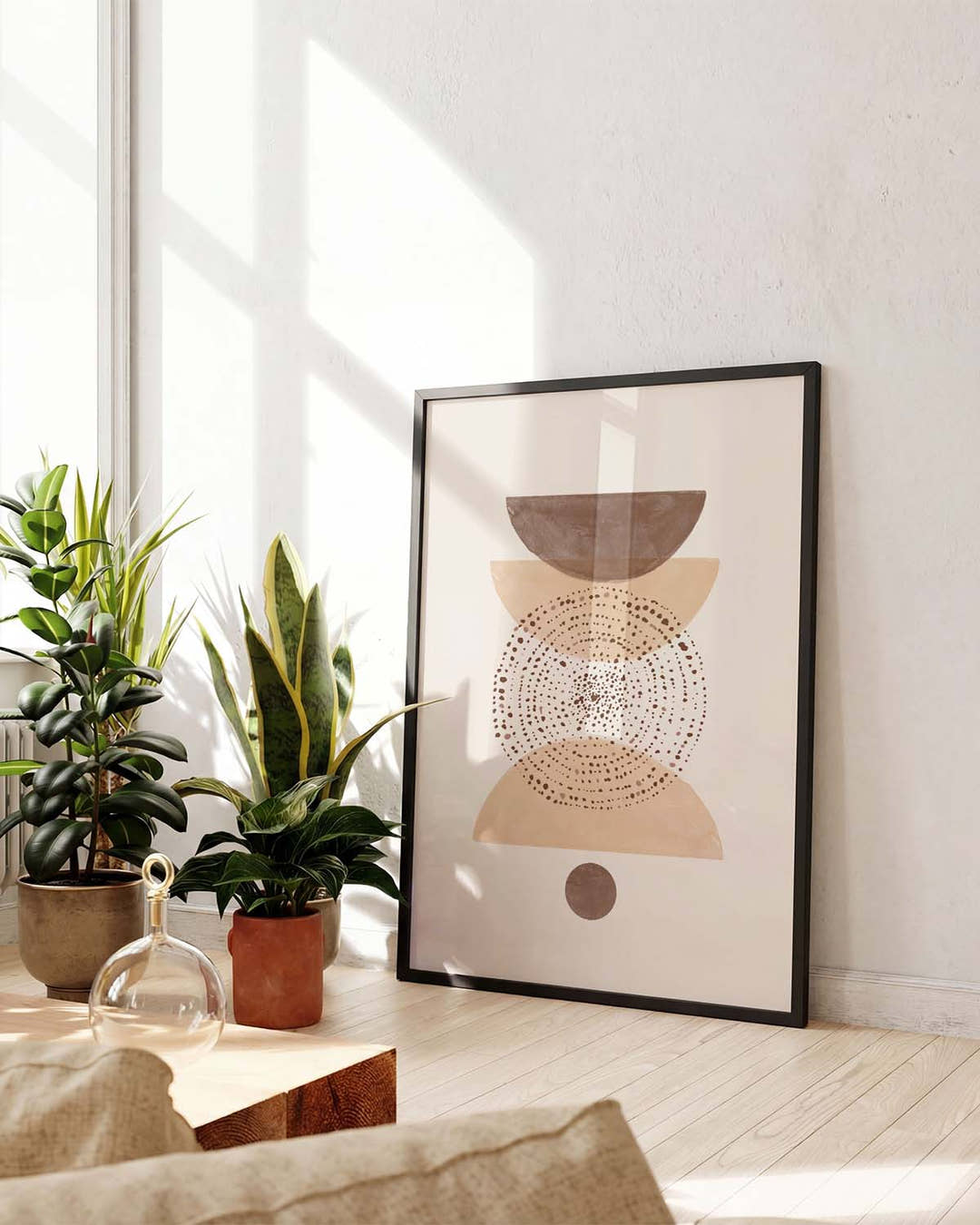 Erdige Geometrische Balance Poster – Earthy Geometric Stack