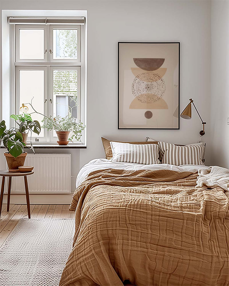 Erdige Geometrische Balance Poster – Earthy Geometric Stack