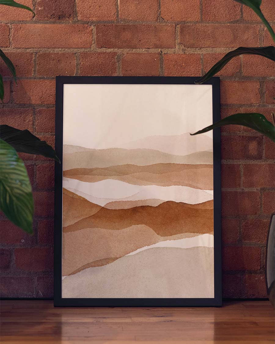 Erdiges Landschaft Poster – Earthy Horizon Flow