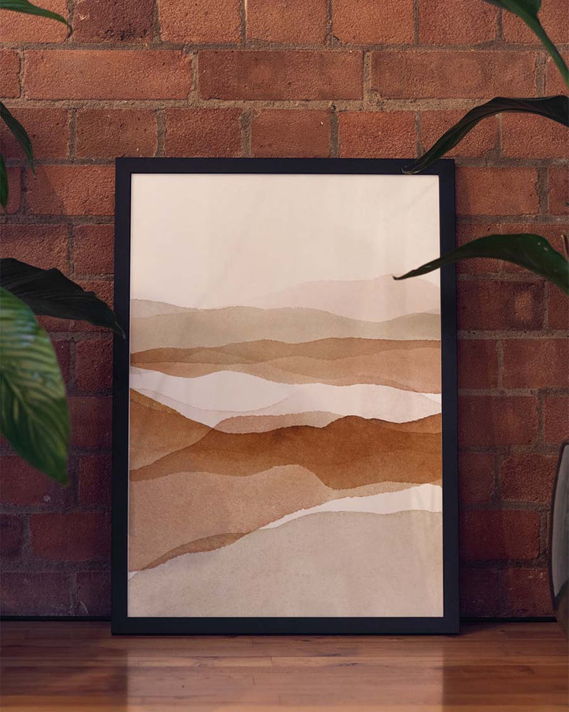 Erdiges Landschaft Poster – Earthy Horizon Flow