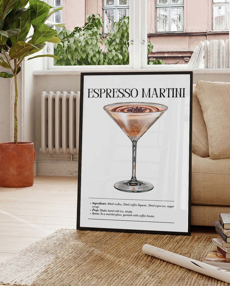 Espresso Martini Cocktail Poster – Espresso Martini