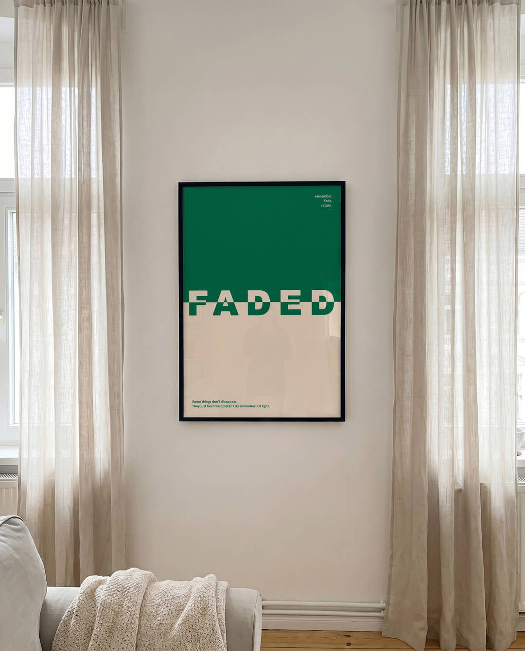 Faded | Modernes Farbflächen-Poster