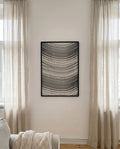 Abstraktes Linien Poster modern – Feine Linienstruktur