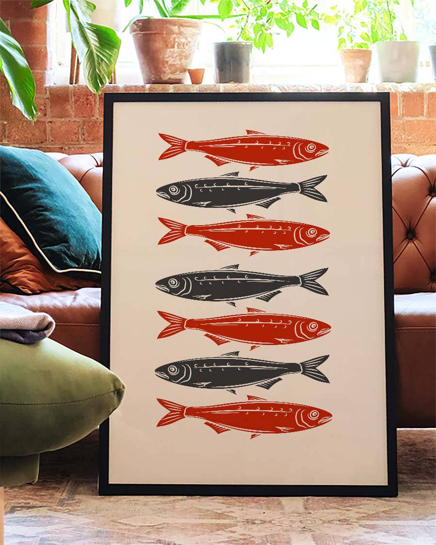 Fish Row Illustration Poster – Fish Row