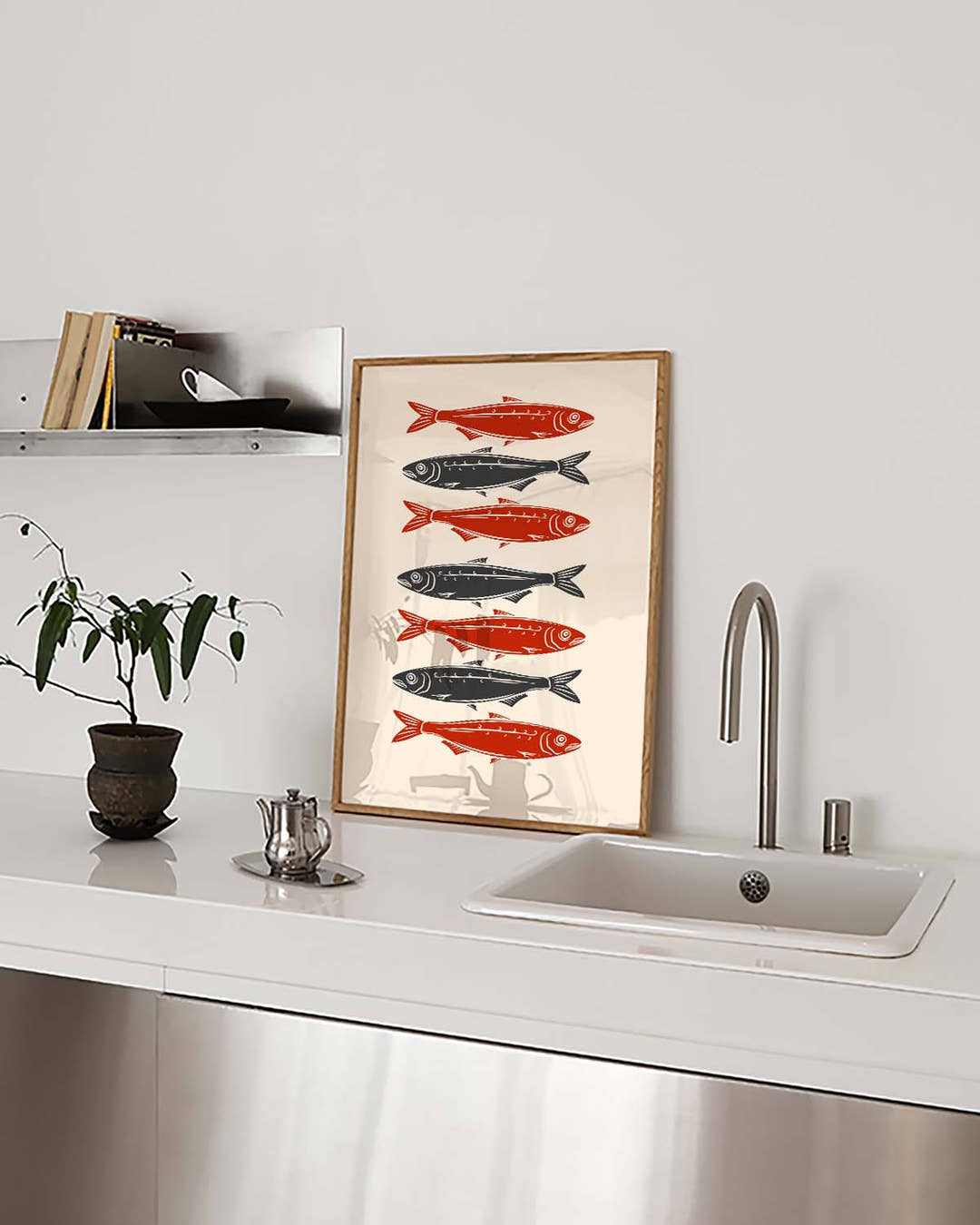 Fish Row Illustration Poster – Fish Row