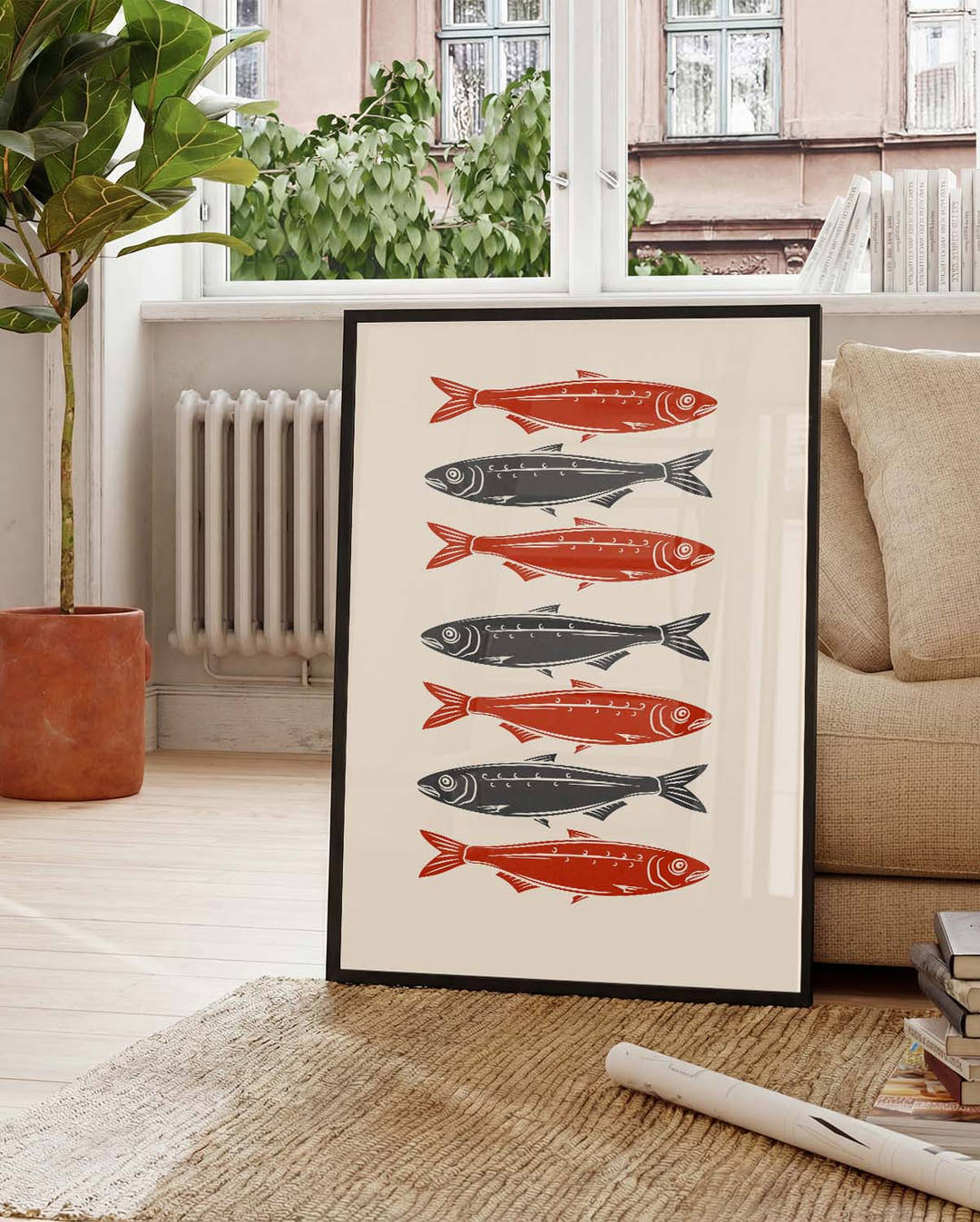 Fish Row Illustration Poster – Fish Row
