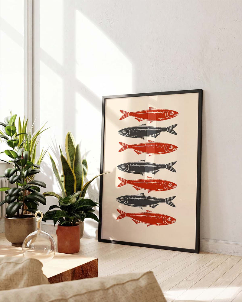 Fish Row Illustration Poster – Fish Row